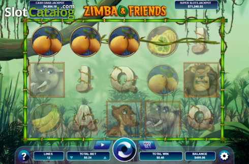 Скрин4. Zimba and Friends слот