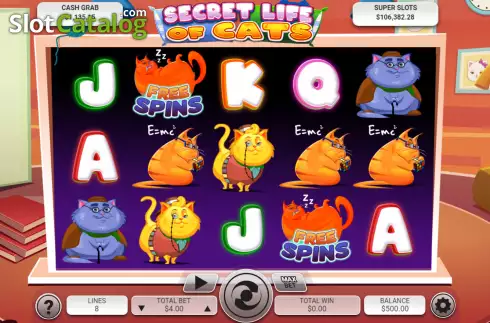 Скрин2. Secret Life of Cats слот