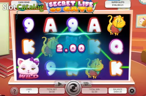 Скрин3. Secret Life of Cats слот