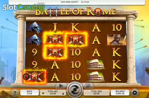 Скрин3. Battle of Rome слот