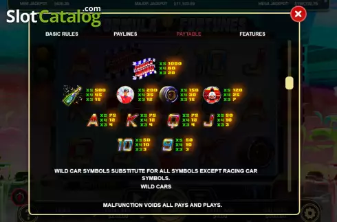 Скрин7. Formula Fortunes слот