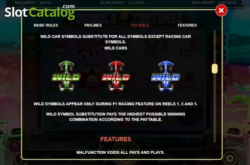 Скрин8. Formula Fortunes слот