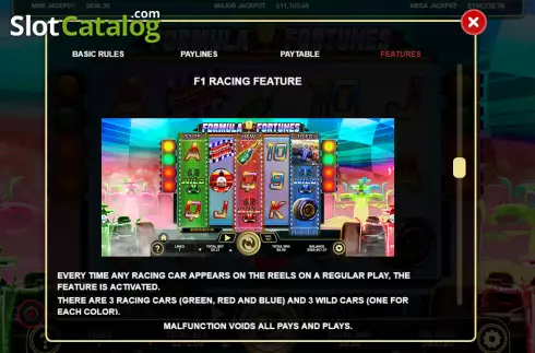 Скрин9. Formula Fortunes слот