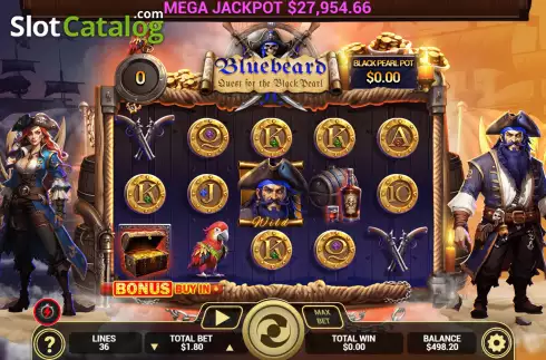 Скрин2. Bluebeard Quest for the Black Pearl слот