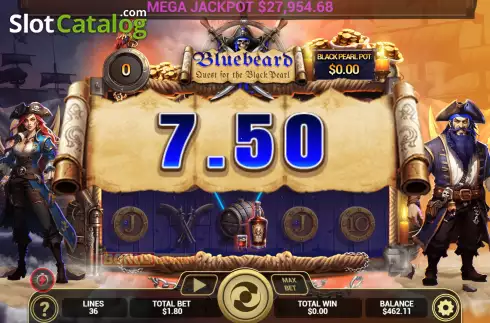 Скрин3. Bluebeard Quest for the Black Pearl слот