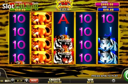 Скрин2. Wheels Go Round Tiger слот