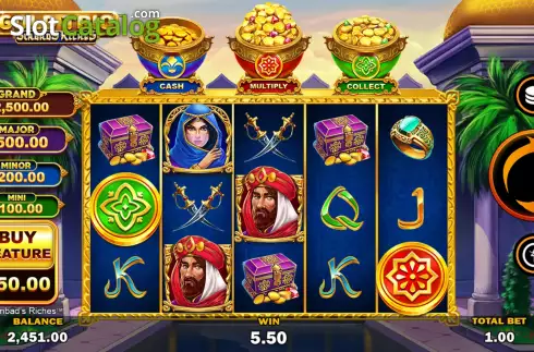 Скрин2. Gold Trio: Sinbad's Riches слот