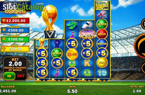 Скрин2. Gold Hit: Football! слот