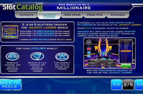Скрин3. Who Wants to Be a Millionaire (Ash Gaming) слот