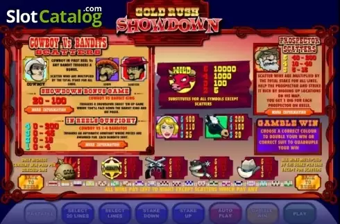 Скрин2. Gold Rush Showdown слот