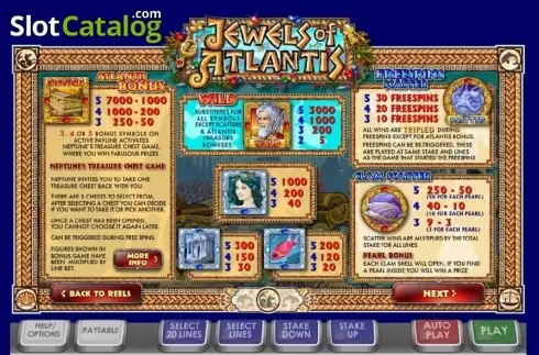 Скрин2. Jewels of Atlantis слот