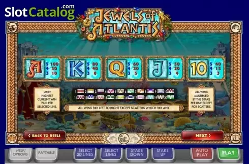 Скрин3. Jewels of Atlantis слот
