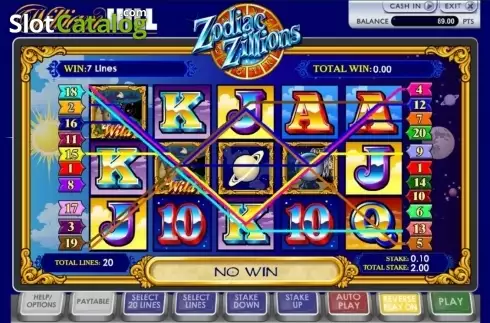 Скрин3. Zodiac Zillions слот