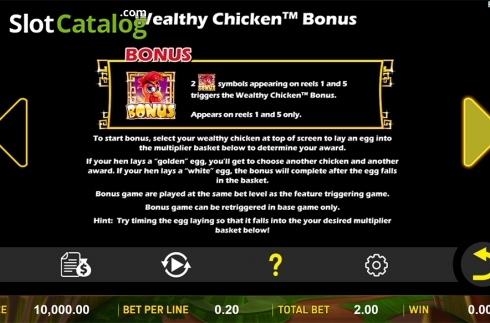 Скрин9. Wealthy Chicken слот
