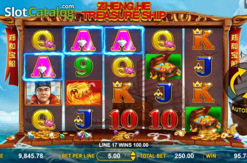 Скрин3. Zheng He Treasure Ship слот