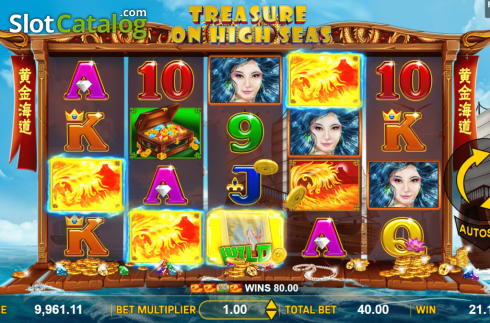 Скрин4. Treasure on High Seas слот