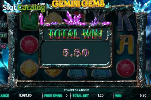 Скрин8. Gemini Gems слот