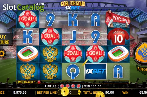 Скрин3. Goal for Gold 1xBet слот