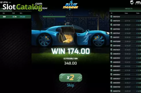Скрин3. Blue Thunder слот