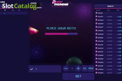 Скрин2. Pink Thunder слот