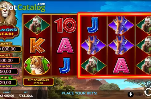 Скрин2. Diamond Safari слот