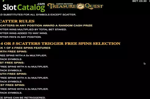 Скрин9. Casino Rewards Treasure Quest слот