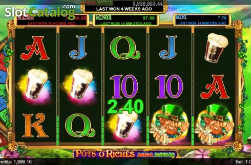 Скрин4. Pots O’Riches Mega Moolah слот