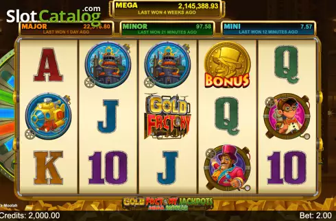 Скрин3. Gold Factory Jackpots Mega Moolah слот