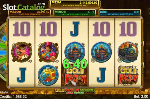 Скрин5. Gold Factory Jackpots Mega Moolah слот