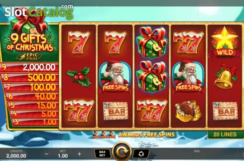 Скрин3. 9 Gifts Of Christmas слот