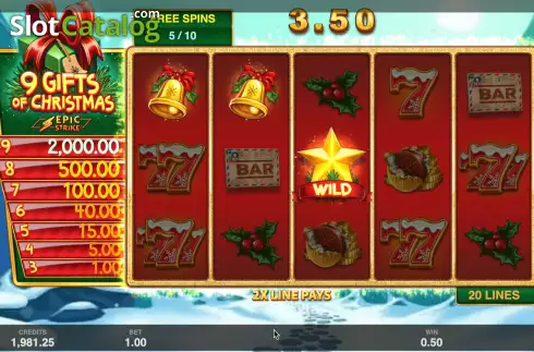 Скрин9. 9 Gifts Of Christmas слот