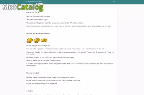 Скрин7. Lucky Rabbit Fortunes слот