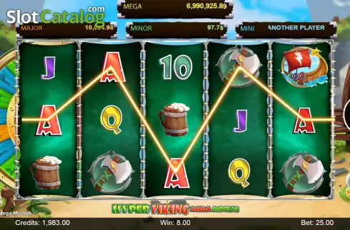 Скрин3. Hyper Viking Mega Moolah слот