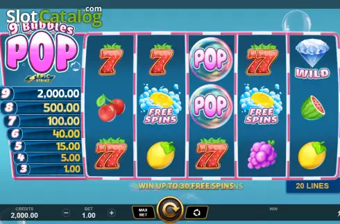 Скрин2. 9 Bubbles Pop слот