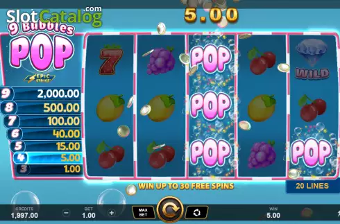 Скрин3. 9 Bubbles Pop слот