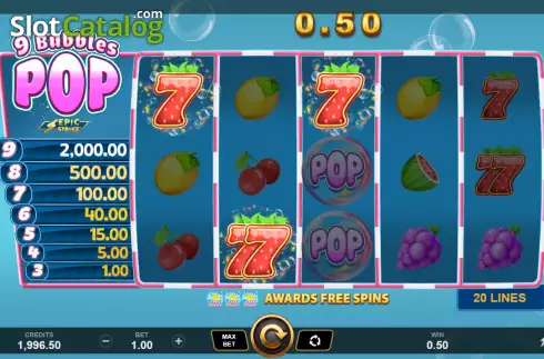 Скрин4. 9 Bubbles Pop слот