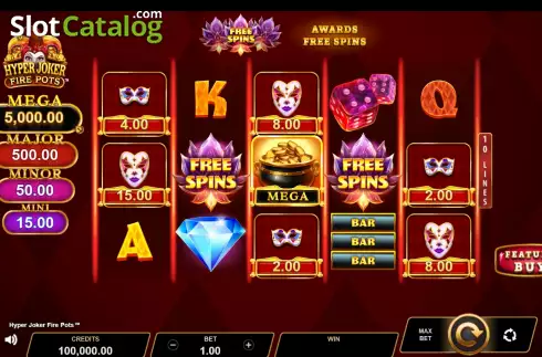 Скрин2. Hyper Joker Fire Pots слот