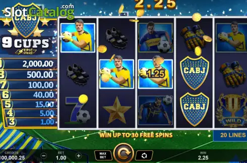 Скрин3. Boca 9 Cups Epic Strike слот