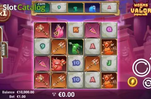 Скрин3. Worms of Valor слот