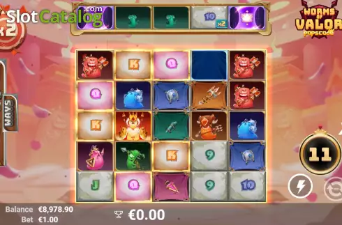 Скрин9. Worms of Valor слот