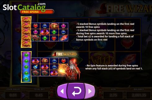 Скрин8. Fire Wizard слот