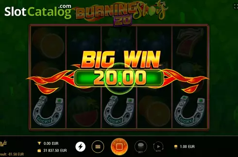 Скрин6. Burning Slots 20 слот