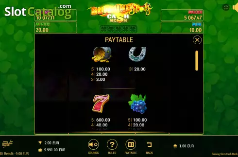 Скрин5. Burning Slots Cash Mesh слот