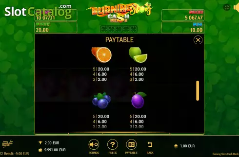 Скрин7. Burning Slots Cash Mesh слот