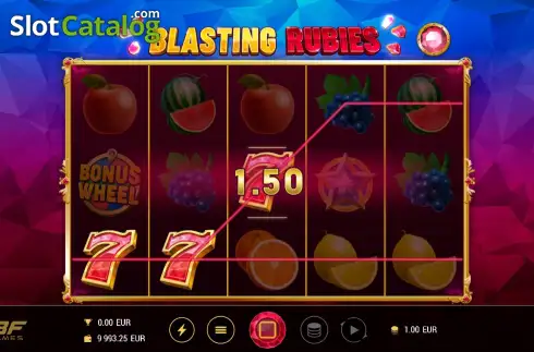 Скрин3. Blasting Rubies слот