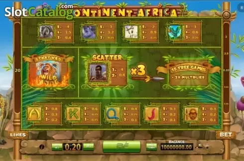 Скрин2. Continent Africa слот