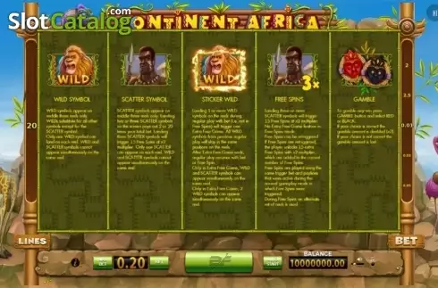 Скрин4. Continent Africa слот