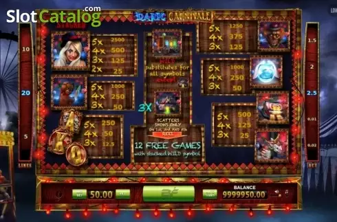 Скрин2. Dark Carnivale слот