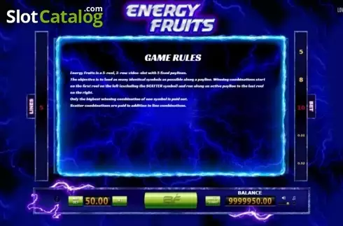 Скрин3. Energy Fruits слот