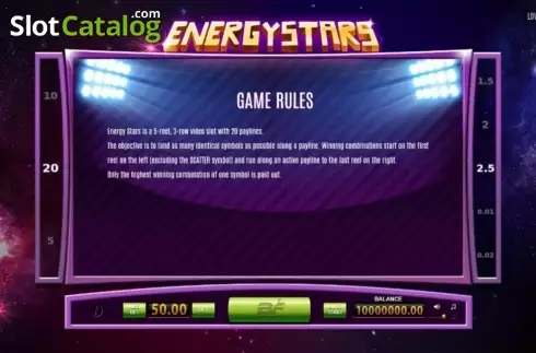 Скрин3. Energy Stars слот